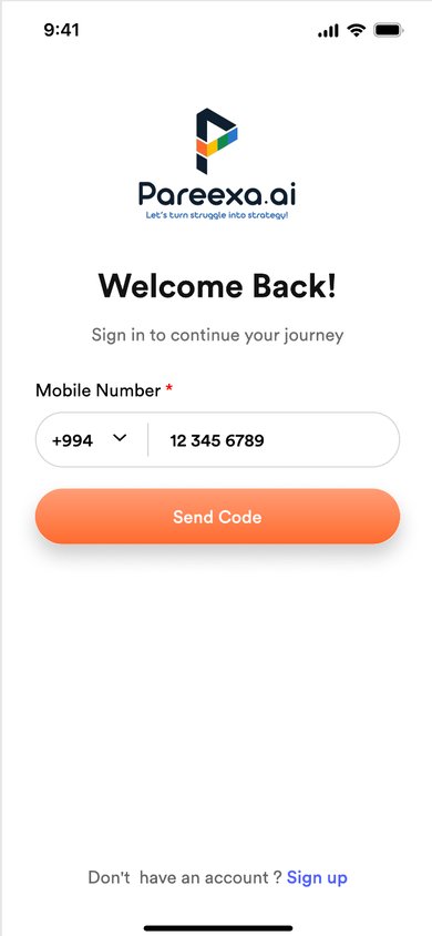 Pareexa.ai sign-in screen